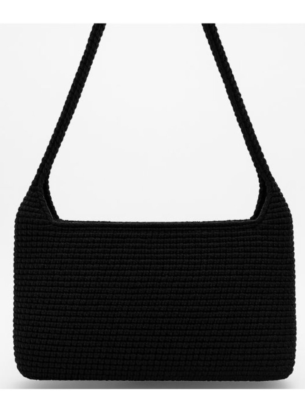 The Sak Crochet Casual Handbag Purse Hobo Stylist  Bag Lined Black